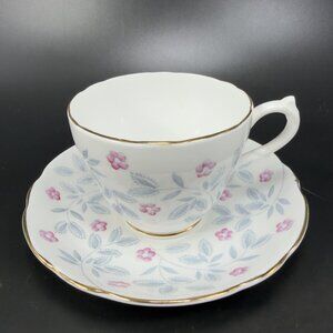 Vintage English Castle Bone China Porcelain Teacup Saucer Set England Teacup Set
